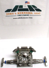 SCHNEIDER INSTRUMENT 5 WAY MANIFOLD, TYPE H5L-SKA, 2000 PSI, SS 316, SURPLUS picture