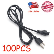 Lot 100 PC 3-Prong AC Power Cord Desktop Monitor Computer 6ft Heavy Duty picture