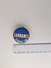 RARE 1976 Paul Spyros Sarbanes Senator Maryland Collectible Political Button picture
