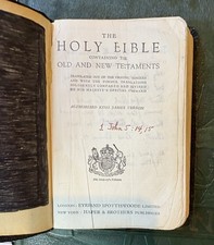 Vintage Holy Bible King James Bible Eyre & Spottiswoode/Harper London NY picture