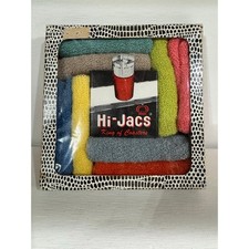 Hi-Jacs King of Coasters NIB Vintage 8pcs Terry Cloth Drink Covers MCM 50s picture