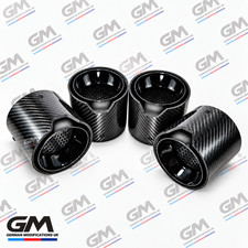 4 x M2 M3 M4 Black Carbon Fibre Exhaust Tips G80 G81 G82 G83 G87 picture