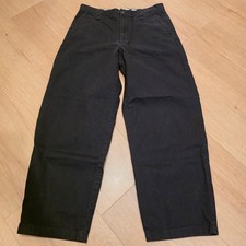 Uniqlo U Mens Black Wide Fit Chino Pants 32 475564 Lemaire Cotton Twill Baggy picture