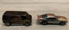 Vintage Hot Wheels Redline -  Chrome Mustang Stocker & Flamed Van - Hong Kong picture