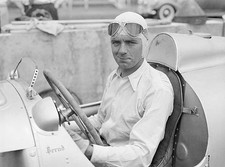 Bernd Rosemeyer sits in his Auto Union race car 1930s Historic Old Photo picture