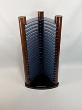 VTG Atlantic CD Storage Tower  Display Rack Holds 20 CDs -  Blue and Wood picture