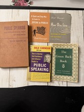 Vintage Dale Carnegie Book Lot 1946-1956 1st Cardinal Printing Sales Course 5 Pc picture