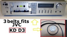 3 BELTS FITS JVC TAPE DECK KD D3 KD-D3 (THREE BELTS) new picture