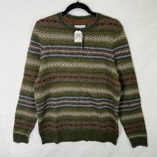 Jos. A. Bank Fair Isle Sweater Men’s M Olive Green Wool Blend NWI picture
