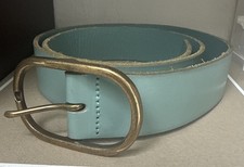 Anthropologie Green Genuine Leather Belt - Women's Size 34 picture