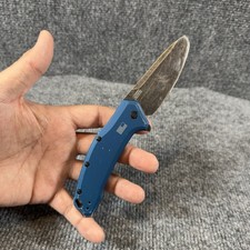 Kershaw Knife Blue 1776NBBW Liner lock Folding EDC Assisted Open Drop Point EUC picture