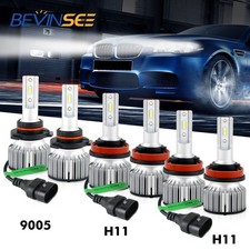 6Pcs 9005 H11 H8 LED Headlight Bulbs 6000K Bright High Low Beam Fog Light Kit picture