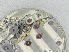 RARE 44MM TIFFANY PATEK PHILIPPE 20 JEWEL NICKEL POCKET WATCH W/ WILMOT'S PATENT picture