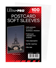 (Pack of 100) Ultra Pro Standard Postcard Sleeves Archival Quality No PVC 81225 picture