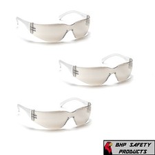 PYRAMEX INTRUDER SAFETY GLASSES INDOOR/OUTDOOR MIRROR I/O LENS S4180S (3 PAIR) picture
