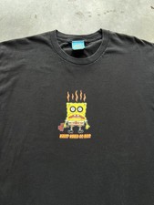 crazy vintage 2002 nickelodeon spongebob squarepants water would be nice tee XL picture