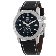 Glycine Airman Contemporary GMT Quartz Black Dial Men's Watch GL0150 picture