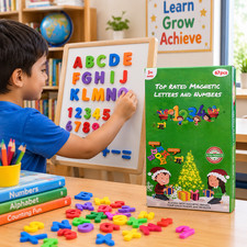 Top Magnetic Letters and Numbers 67 Pcs Educational Learning Toy 3+ picture