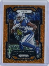 SHAQUILLE Darius Leonard 2023 Panini Prizm Orange Lazer #131 Colts picture