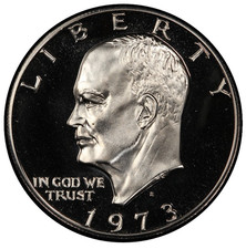 1973-S Clad Proof Eisenhower Dollar 1$ picture