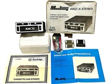 Vintage Mustang 4002/A Under Dash Car Stereo Cassette Player NOS Complete Box picture