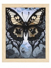 Black Lace Butterfly Painting Framed picture