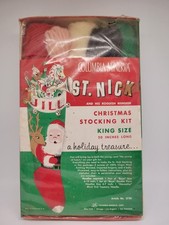Vintage Columbia Minerva St. Nick And His Roguish Reindeer Stocking Kit 20