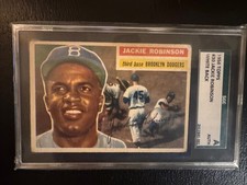 1956 Topps - Jackie Robinson #30 White  Back. SGC Authentic Iconic. picture