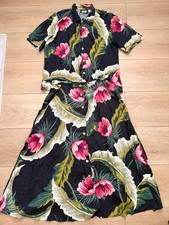Vintage Carol Anderson Collection Tropical Floral Rayon Skirt Set 2 Piece L picture