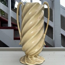 Vintage Red Wing M-1460 Ribbon Vase Charles Murphy Gold Brown picture