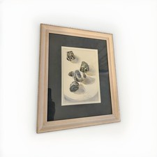 JOAN PINNEY 1998 ORIGINAL ROCKS WATERCOLOR FRAMED  PAINTING 13x16 picture