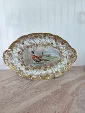 Antique Hand Painted Nippon Pheasant Platter 17