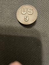 WW1 US COLLAR DISC FOR 3RD INFANTRY DIVISION 9TH MACHINE GUN BATTALION IN GREAT  picture