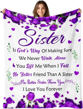 Sister Birthday Gifts from Sister or Brother, to My Sister Blanket, 50