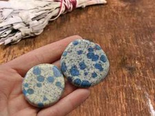 K2 Jasper Smooth Stone, Granite Azurite Smooth Stone, Handmade Palm Stone, 2
