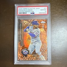 Topps 2025 x Cactus Jack Francisco Lindor Orange Ref #11 PSA 10 128379723 picture