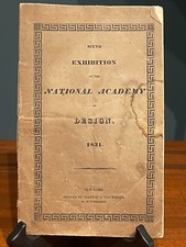 Rare 1831 Sixth Exhibition of the National Academy of Design Book picture
