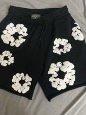 AUTHENTIC TEARS Men’s Black/White Sweat Shorts Fleece Cotton NEW WITHOUT TAGS picture