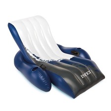 Intex Floating Recliner Inflatable Lake Lounge, Pool Float Chair w/ Cup Holders picture