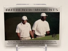 Tiger Woods Michael Jordan 2013 SP Authentic Moments #69 READ picture