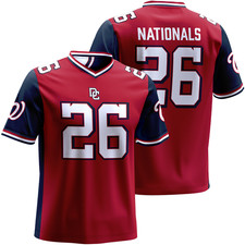 NEW 09/25/2026 Washington Nationals Football Printed Jersey Giveaway For Fan picture