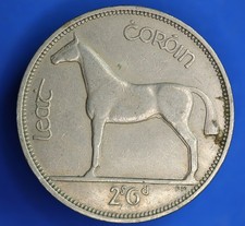 1961 Ireland Eire Irish MULE Half Crown coin, Irish Hunter [33537] picture