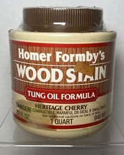 VTG Homer Formbys Wood Stain Tung Oil Formula Heritage Cherry One Quart - NEW picture