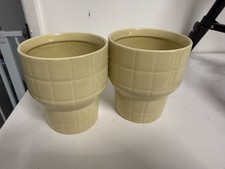 pastel green medium sized flower pots picture