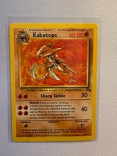 Kabutops 24/62 Fossil Unlimited Non-Holo Rare Pokemon Card Vintage WOTC 1999 picture