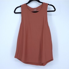 Calia Renew Arches Tank Brown Textured Sleeveless Racerback Active Women's S picture