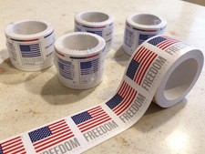 5 Coil Rolls 2023 Flag Themed Stamps, 100 per Roll, Total 500 Unused  picture