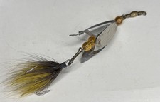 Vintage Unknown Metal Spinner Lure, Awsom&Early RARE TRIPLE-LEAF, EXC Con.&Treb. picture