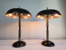 1950s Italian desk lamp. Mid century. Black/brass. Torlasco era. 2 available. picture