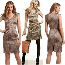NWT guess by marciano Clay Baby Cheetah SILK Cap-Sleeve Dress size 2 picture